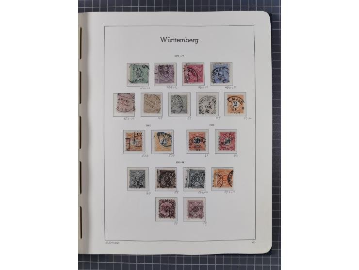 1849/1920, Baden bis Württemberg, meist gestempelte Sammlung mit besseren Werten und Ausgaben, ab Baden Mi.-Nr. 1a sign. Drah