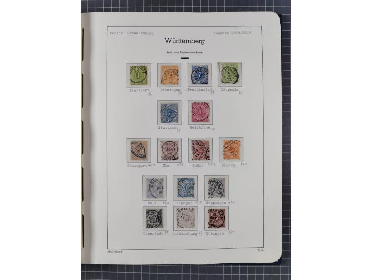 1849/1920, Baden bis Württemberg, meist gestempelte Sammlung mit besseren Werten und Ausgaben, ab Baden Mi.-Nr. 1a sign. Drah