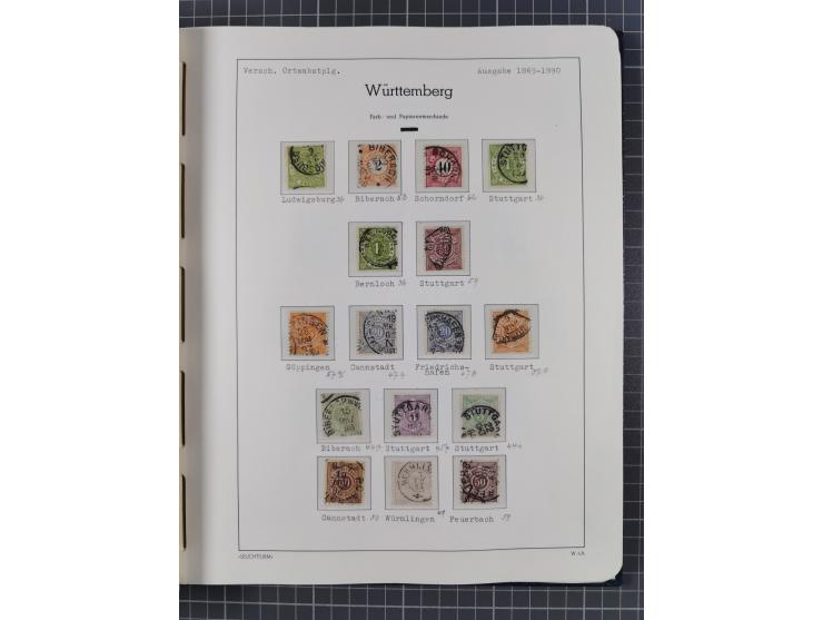 1849/1920, Baden bis Württemberg, meist gestempelte Sammlung mit besseren Werten und Ausgaben, ab Baden Mi.-Nr. 1a sign. Drah