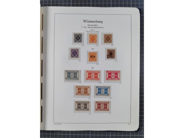 1849/1920, Baden bis Württemberg, meist gestempelte Sammlung mit besseren Werten und Ausgaben, ab Baden Mi.-Nr. 1a sign. Drah