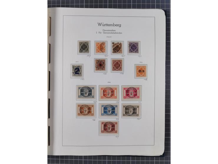 1849/1920, Baden bis Württemberg, meist gestempelte Sammlung mit besseren Werten und Ausgaben, ab Baden Mi.-Nr. 1a sign. Drah