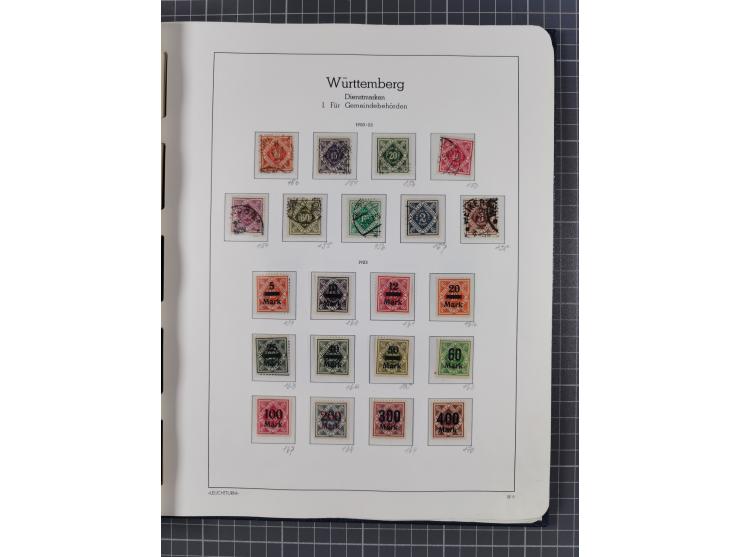 1849/1920, Baden bis Württemberg, meist gestempelte Sammlung mit besseren Werten und Ausgaben, ab Baden Mi.-Nr. 1a sign. Drah