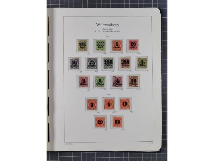 1849/1920, Baden bis Württemberg, meist gestempelte Sammlung mit besseren Werten und Ausgaben, ab Baden Mi.-Nr. 1a sign. Drah