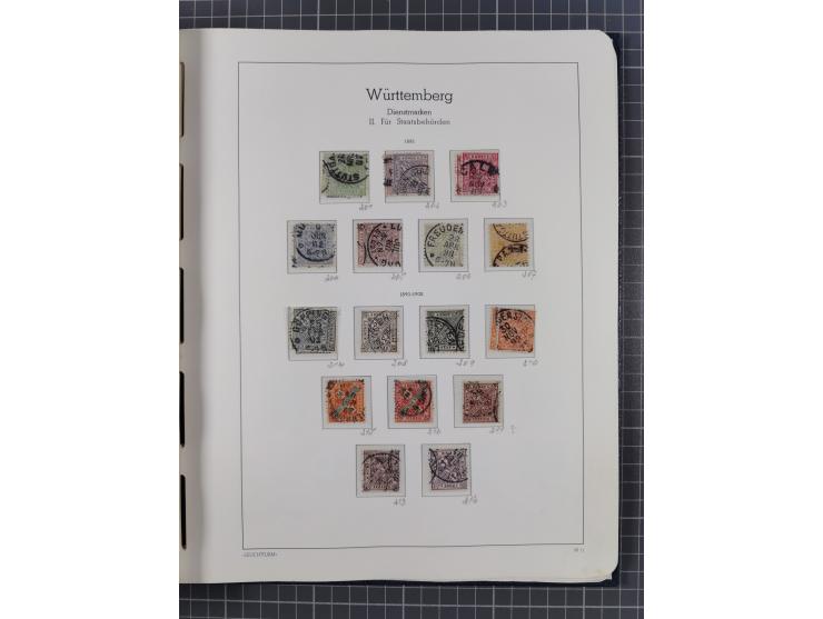 1849/1920, Baden bis Württemberg, meist gestempelte Sammlung mit besseren Werten und Ausgaben, ab Baden Mi.-Nr. 1a sign. Drah