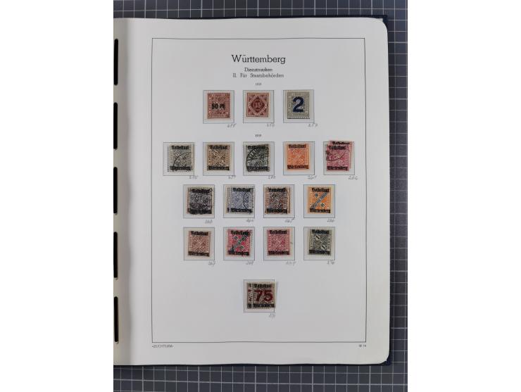 1849/1920, Baden bis Württemberg, meist gestempelte Sammlung mit besseren Werten und Ausgaben, ab Baden Mi.-Nr. 1a sign. Drah