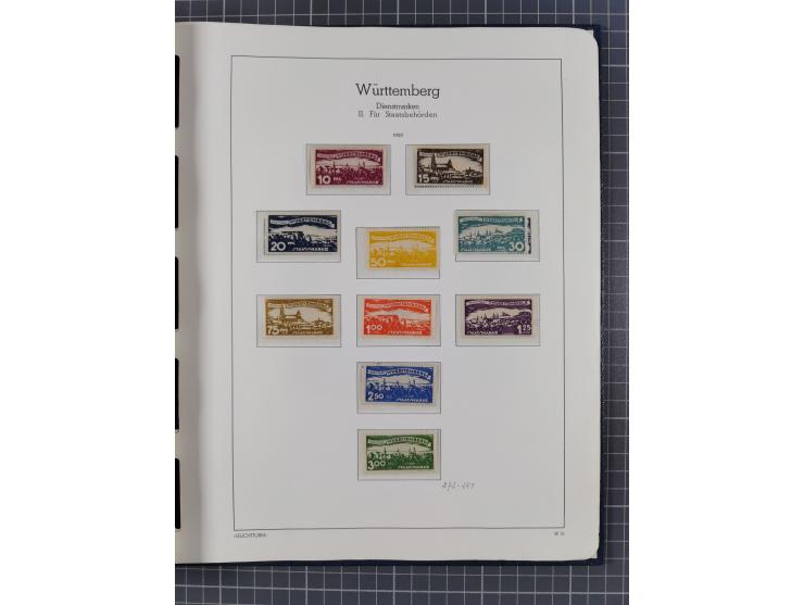 1849/1920, Baden bis Württemberg, meist gestempelte Sammlung mit besseren Werten und Ausgaben, ab Baden Mi.-Nr. 1a sign. Drah