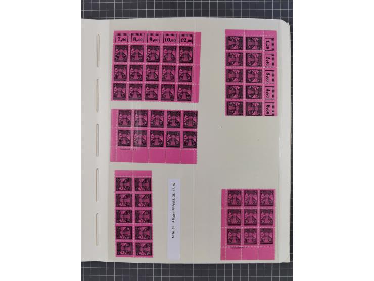 1945/46, meist postfrische Sammlung mit vielen Besonderheiten, dabei einseitig ungezähnte und ungezähnte Werte, Farben und Dr