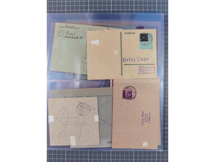 1945/46, meist postfrische Sammlung mit vielen Besonderheiten, dabei einseitig ungezähnte und ungezähnte Werte, Farben und Dr