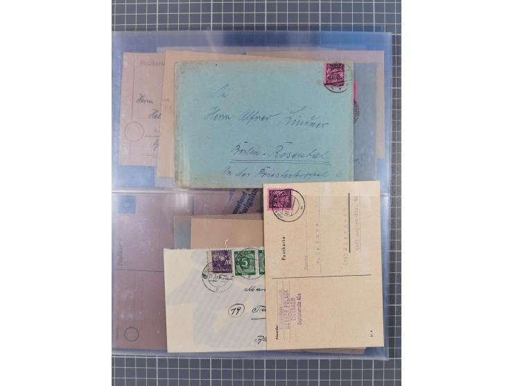 1945/46, meist postfrische Sammlung mit vielen Besonderheiten, dabei einseitig ungezähnte und ungezähnte Werte, Farben und Dr