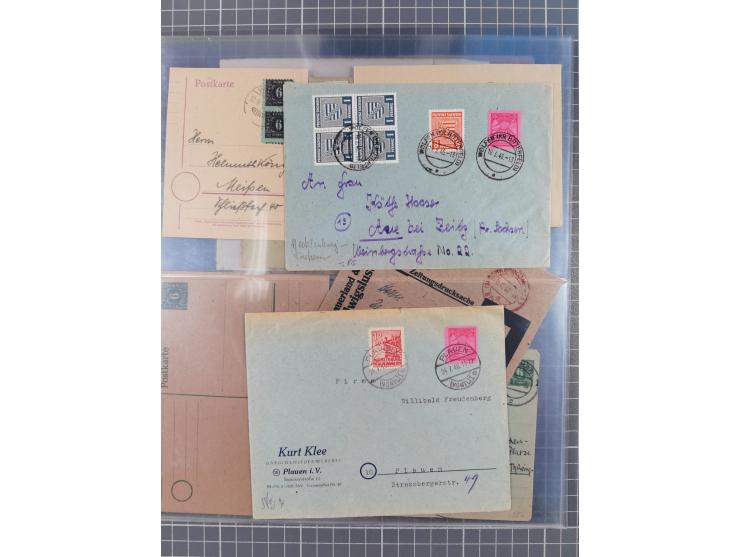 1945/46, meist postfrische Sammlung mit vielen Besonderheiten, dabei einseitig ungezähnte und ungezähnte Werte, Farben und Dr
