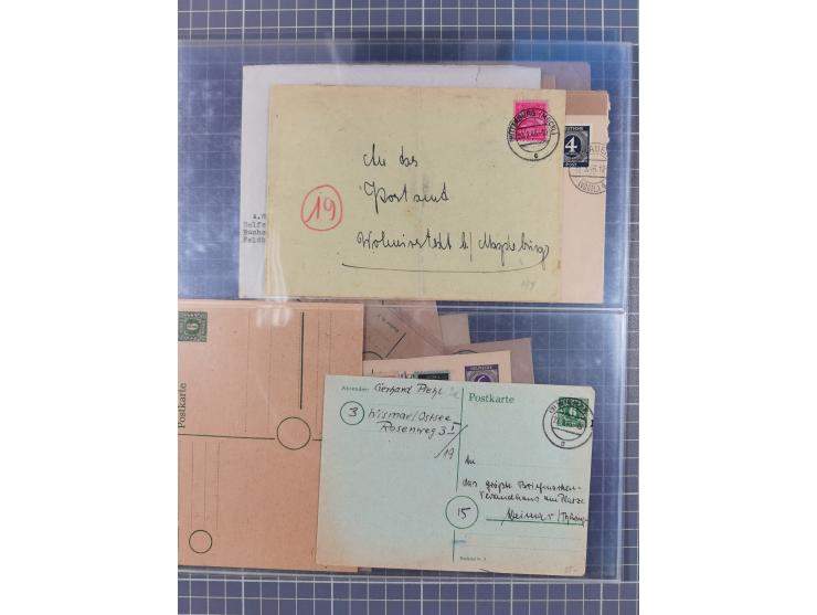 1945/46, meist postfrische Sammlung mit vielen Besonderheiten, dabei einseitig ungezähnte und ungezähnte Werte, Farben und Dr