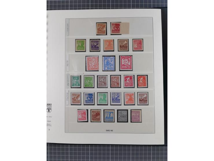 1945/49, fast ausschließlich postfrische, in den Hauptnummern komplette Sammlung inkl. Allgemeine Ausgaben, dabei u.a. Mi.-Nr