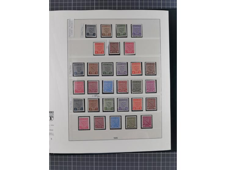 1945/49, fast ausschließlich postfrische, in den Hauptnummern komplette Sammlung inkl. Allgemeine Ausgaben, dabei u.a. Mi.-Nr
