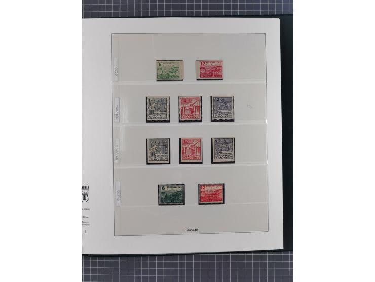 1945/49, fast ausschließlich postfrische, in den Hauptnummern komplette Sammlung inkl. Allgemeine Ausgaben, dabei u.a. Mi.-Nr