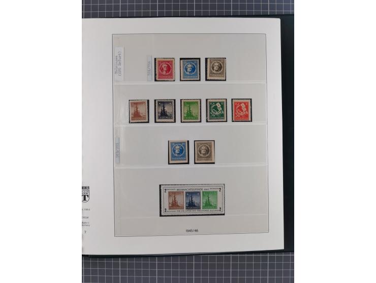 1945/49, fast ausschließlich postfrische, in den Hauptnummern komplette Sammlung inkl. Allgemeine Ausgaben, dabei u.a. Mi.-Nr