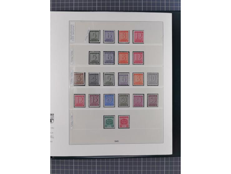 1945/49, fast ausschließlich postfrische, in den Hauptnummern komplette Sammlung inkl. Allgemeine Ausgaben, dabei u.a. Mi.-Nr