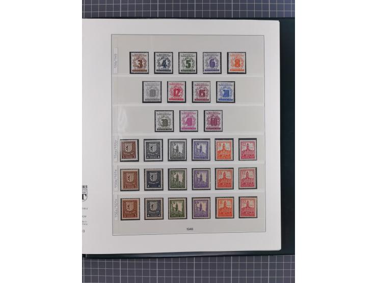 1945/49, fast ausschließlich postfrische, in den Hauptnummern komplette Sammlung inkl. Allgemeine Ausgaben, dabei u.a. Mi.-Nr