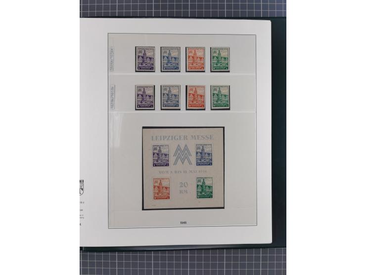 1945/49, fast ausschließlich postfrische, in den Hauptnummern komplette Sammlung inkl. Allgemeine Ausgaben, dabei u.a. Mi.-Nr