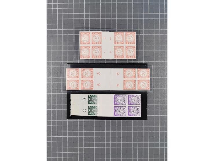 1941/54 (ca.), about 250 imperforated proofs in multiples including some gutter-pairs, some in cpl. sets, all ungummed, few s