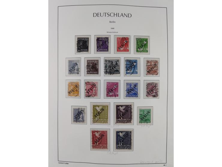 1948/2010, in den Hauptnummern augenscheinlich zwei komplette gestempelte Sammlungen Berlin 1948-90 inkl. Bl. 1, einer mit FA
