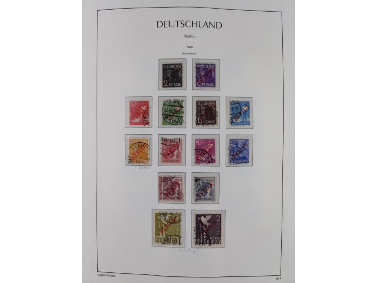 1948/2010, in den Hauptnummern augenscheinlich zwei komplette gestempelte Sammlungen Berlin 1948-90 inkl. Bl. 1, einer mit FA