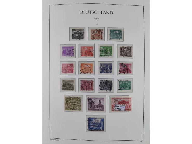 1948/2010, in den Hauptnummern augenscheinlich zwei komplette gestempelte Sammlungen Berlin 1948-90 inkl. Bl. 1, einer mit FA