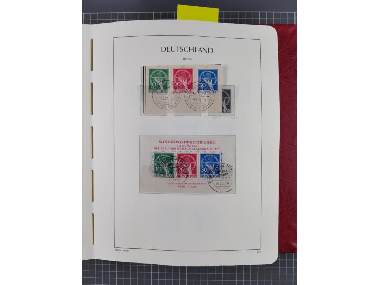 1948/2010, in den Hauptnummern augenscheinlich zwei komplette gestempelte Sammlungen Berlin 1948-90 inkl. Bl. 1, einer mit FA