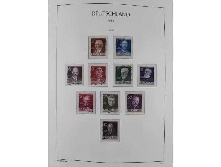 1948/2010, in den Hauptnummern augenscheinlich zwei komplette gestempelte Sammlungen Berlin 1948-90 inkl. Bl. 1, einer mit FA
