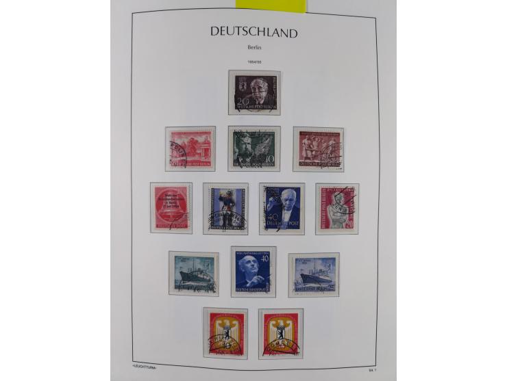 1948/2010, in den Hauptnummern augenscheinlich zwei komplette gestempelte Sammlungen Berlin 1948-90 inkl. Bl. 1, einer mit FA