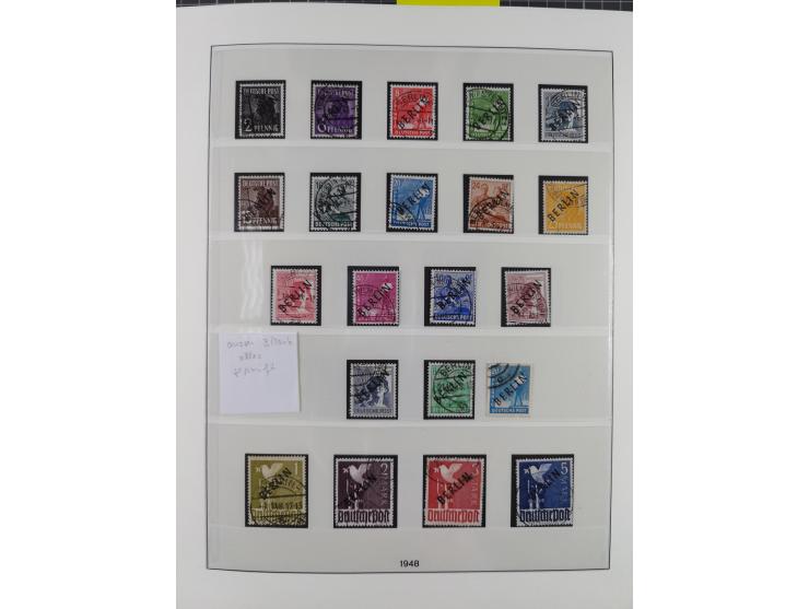 1948/2010, in den Hauptnummern augenscheinlich zwei komplette gestempelte Sammlungen Berlin 1948-90 inkl. Bl. 1, einer mit FA