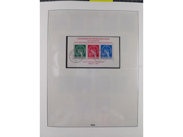 1948/2010, in den Hauptnummern augenscheinlich zwei komplette gestempelte Sammlungen Berlin 1948-90 inkl. Bl. 1, einer mit FA