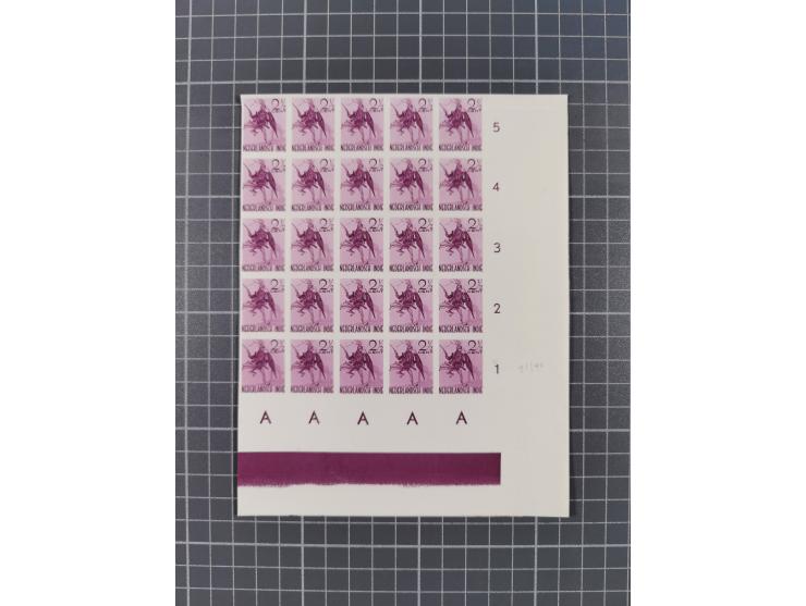 1941, dancers 2 c. - 7½ c. as imperforated ungummed proofs, 20 sets in multiples (plus some additional), few stained (Mi. 312