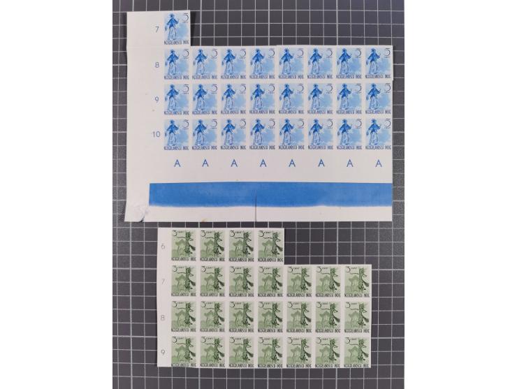 1941, dancers 2 c. - 7½ c. as imperforated ungummed proofs, 20 sets in multiples (plus some additional), few stained (Mi. 312