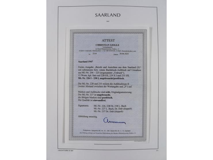 1947/59, in den Hauptnummern postfrische und winzig ungebrauchte komplette, sowie auch bis u.a. auf Urdruck- und Bl. 1-2 komp