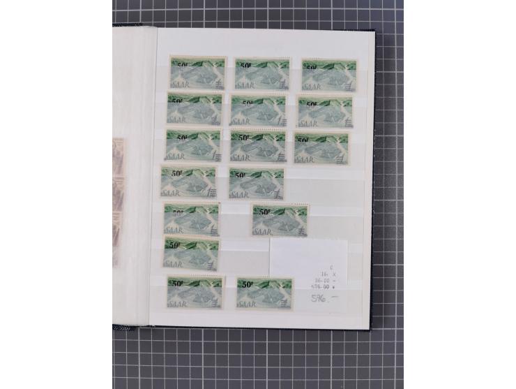 1920/57 (ca.), meist ungebrauchte Dublettenpartie, dabei u.a. bessere Werte und komplette Sätze, Mi.-Nr. 238I ungebraucht (23