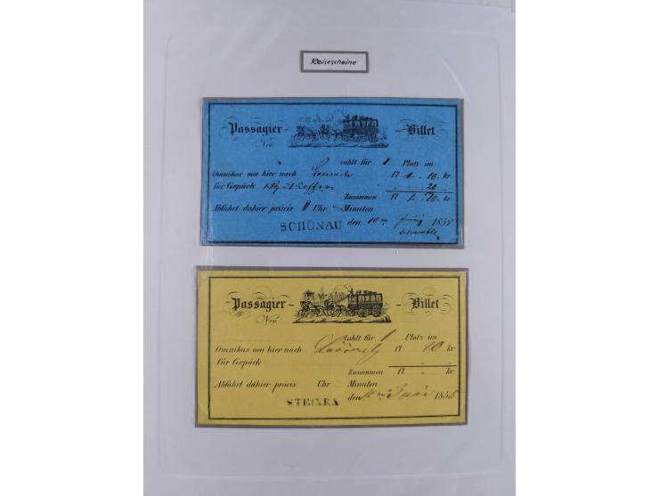 BASEL BADISCHER BAHNHOF: 1852/1970 (ca.), meist ausstellungsmäßig aufgezogene Sammlung auf über 50 Blättern, dabei frühe Reis