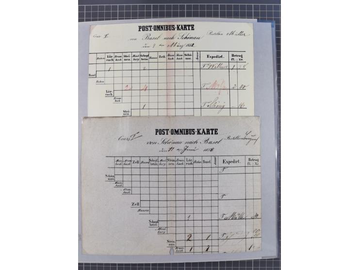 BASEL BADISCHER BAHNHOF: 1852/1970 (ca.), meist ausstellungsmäßig aufgezogene Sammlung auf über 50 Blättern, dabei frühe Reis