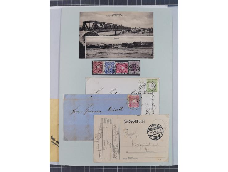 BASEL BADISCHER BAHNHOF: 1852/1970 (ca.), meist ausstellungsmäßig aufgezogene Sammlung auf über 50 Blättern, dabei frühe Reis