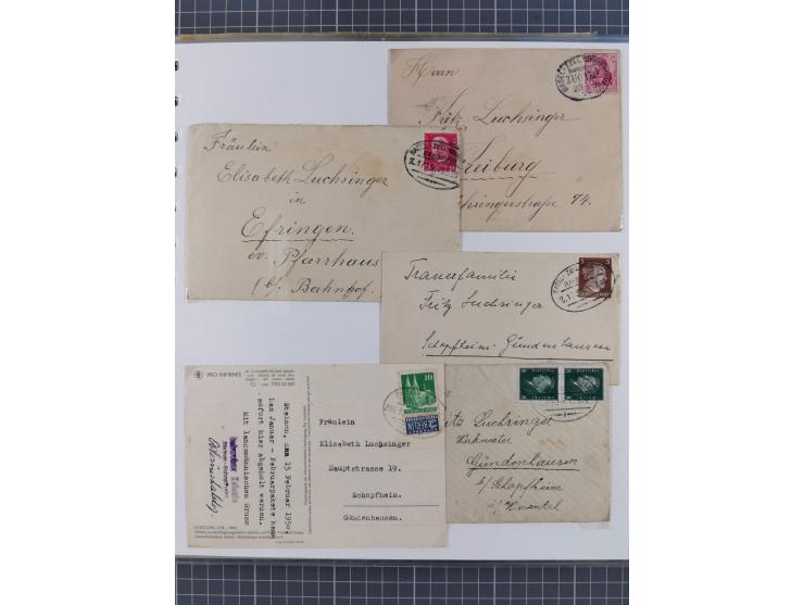 BASEL BADISCHER BAHNHOF: 1852/1970 (ca.), meist ausstellungsmäßig aufgezogene Sammlung auf über 50 Blättern, dabei frühe Reis