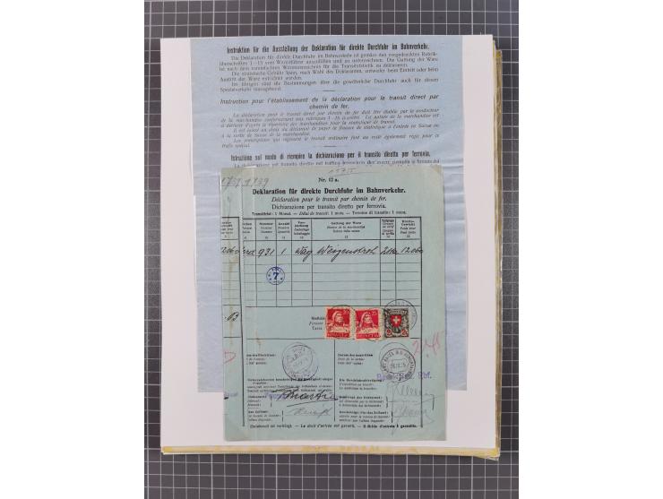 BASEL BADISCHER BAHNHOF: 1852/1970 (ca.), meist ausstellungsmäßig aufgezogene Sammlung auf über 50 Blättern, dabei frühe Reis