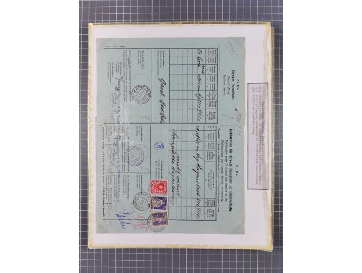 BASEL BADISCHER BAHNHOF: 1852/1970 (ca.), meist ausstellungsmäßig aufgezogene Sammlung auf über 50 Blättern, dabei frühe Reis