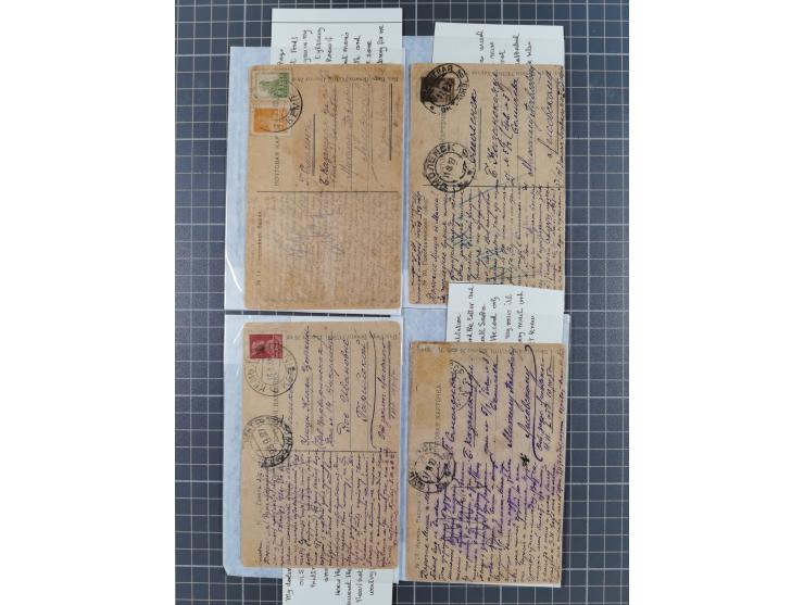 1927, Solovki Prison Camp, appealing group of 10 postal cards printed locally at the camp, three of them unused, including se