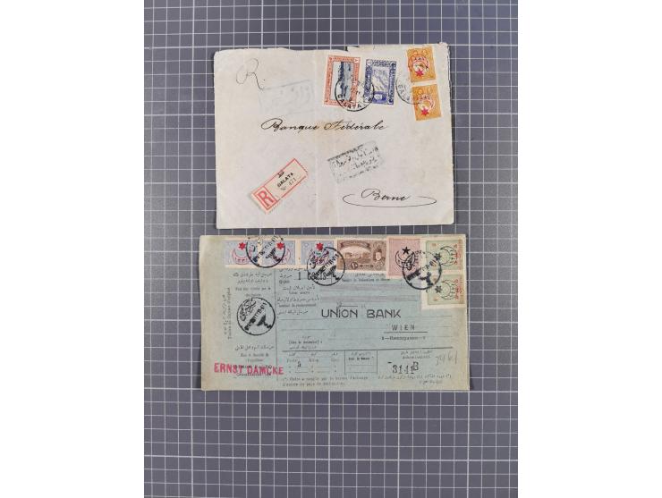 1900/24, 24 covers &amp; cards including P.O. abroad, Cavalla, Salonique, Levant P.O., censors, registered and incoming mail,