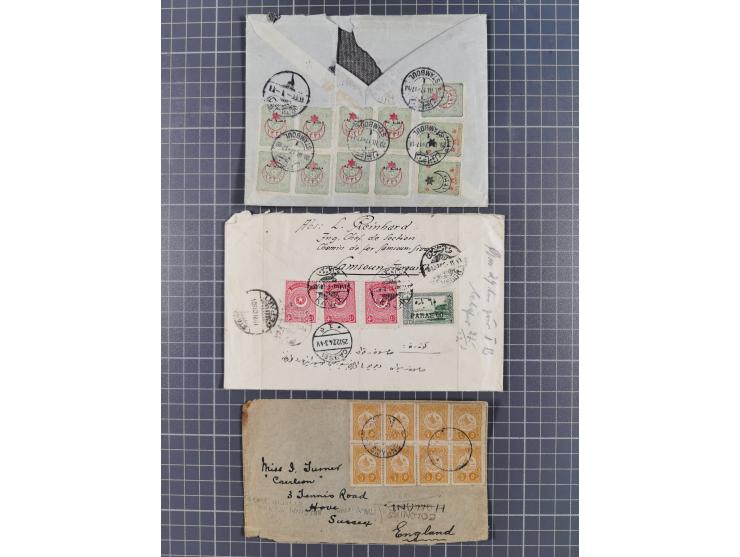1900/24, 24 covers &amp; cards including P.O. abroad, Cavalla, Salonique, Levant P.O., censors, registered and incoming mail,