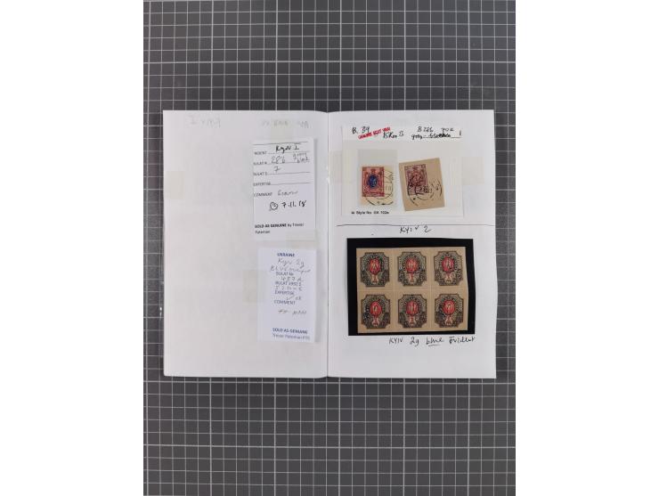 1918/20, Ukraine Tridents, over 100 unused and used stamps, including some multiples, with a fine choice of local overprints 