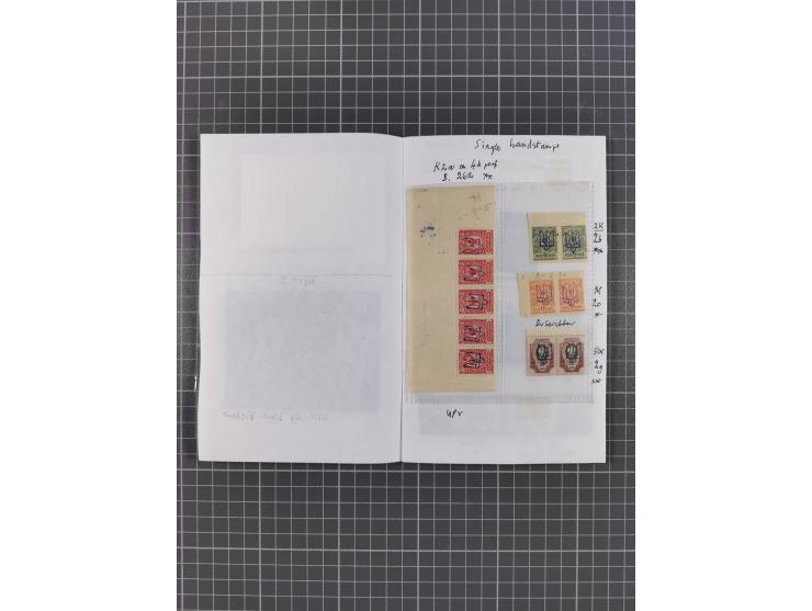 1918/20, Ukraine Tridents, over 100 unused and used stamps, including some multiples, with a fine choice of local overprints 