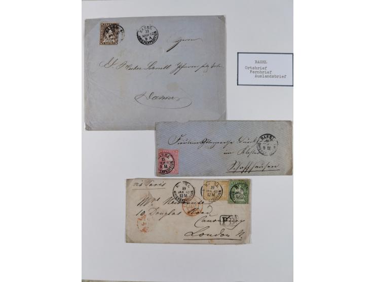 1810/80 (ca.), kleine Partie mit über 50 Briefen und Ganzsachen, dabei viele Grenzrayon-Belege mit auch Drucksachen und 2.Gew