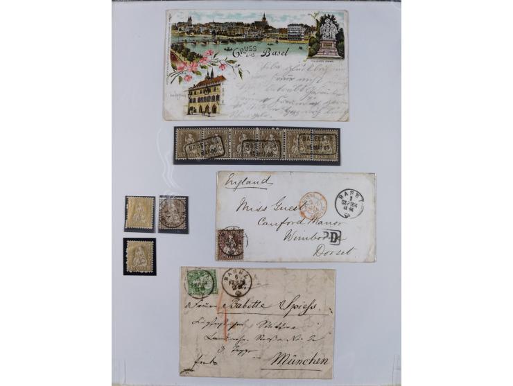 1810/80 (ca.), kleine Partie mit über 50 Briefen und Ganzsachen, dabei viele Grenzrayon-Belege mit auch Drucksachen und 2.Gew