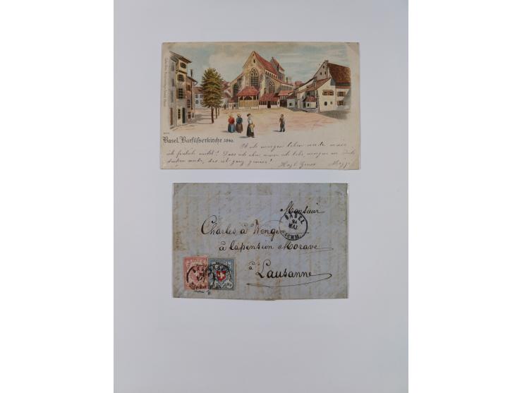 1810/80 (ca.), kleine Partie mit über 50 Briefen und Ganzsachen, dabei viele Grenzrayon-Belege mit auch Drucksachen und 2.Gew