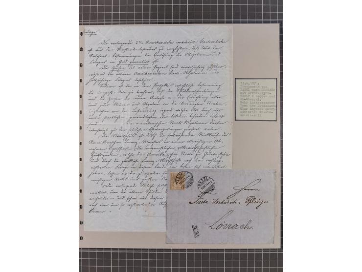 1810/80 (ca.), kleine Partie mit über 50 Briefen und Ganzsachen, dabei viele Grenzrayon-Belege mit auch Drucksachen und 2.Gew